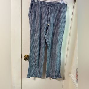 Unbranded large blue linen pants with defects